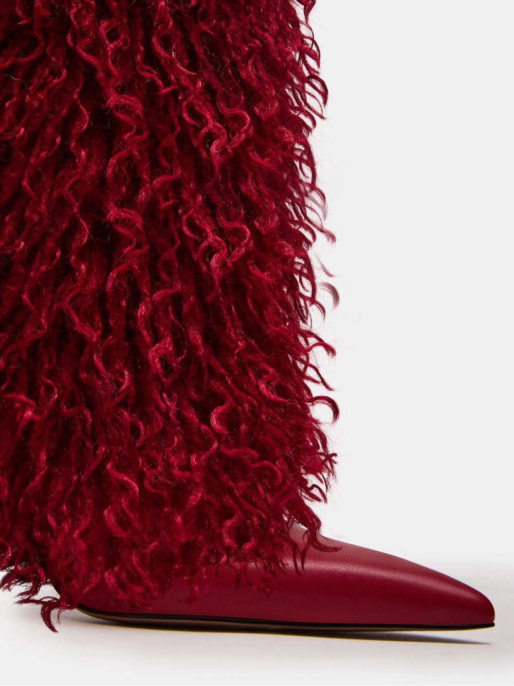 NWT Steve Madden Icon Faux Fur Red Boots Size 7.5 (no original box) - Picture 4 of 10